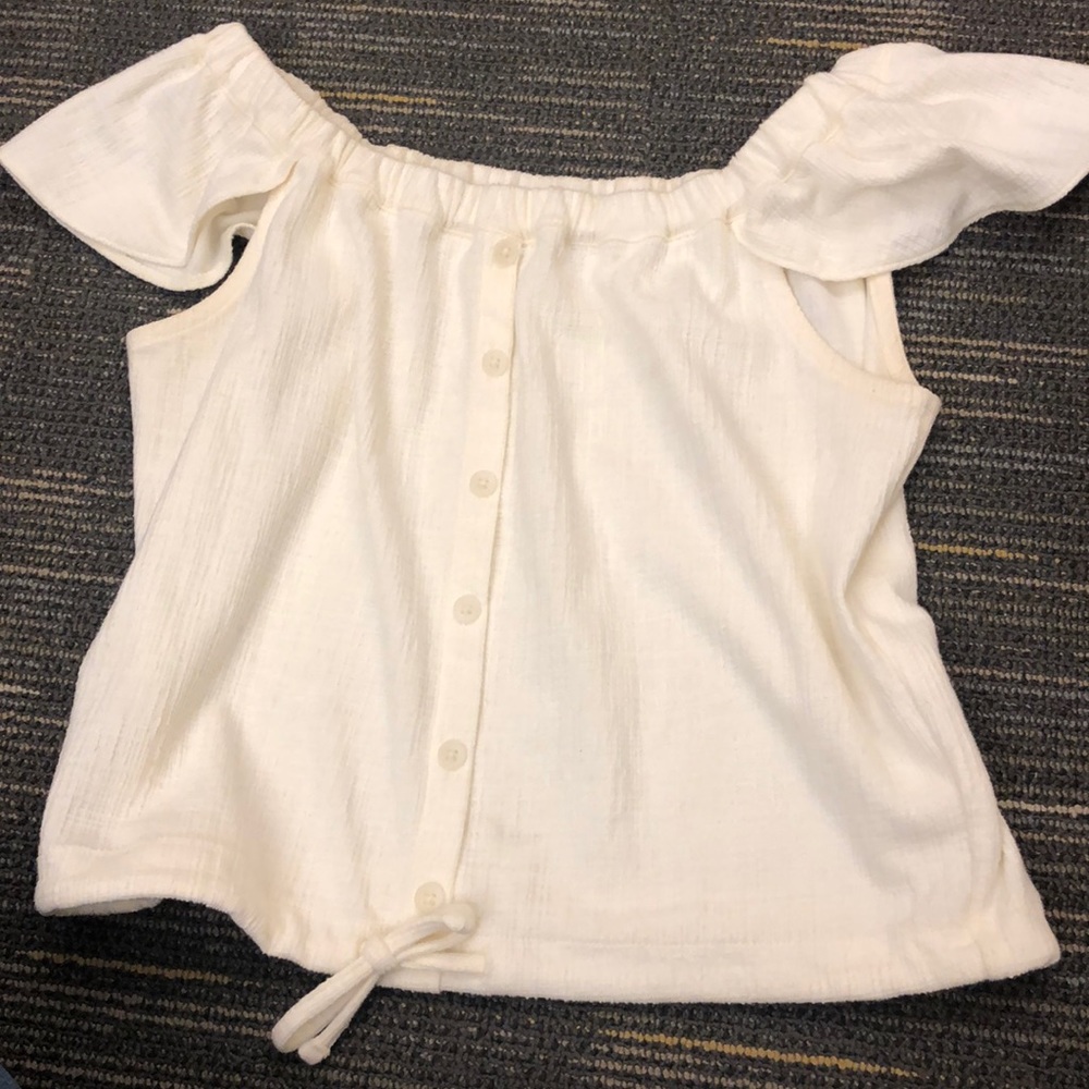 White off the shoulder top Madewell